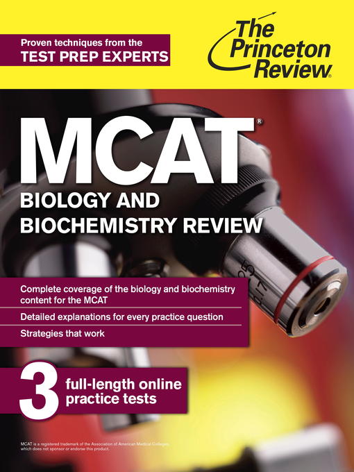 Title details for MCAT Biology and Biochemistry Review by The Princeton Review - Available